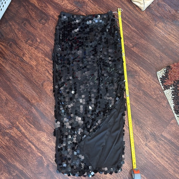 House of Harlow 1960 Black Sequin Two-Piece Maxi Dress - Picture 9 of 9